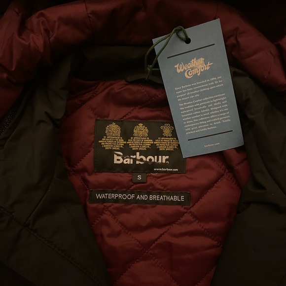 NWT BARBOUR Whitburn Waterproof Breathable Jacket Size Small in Black - Picture 7 of 8